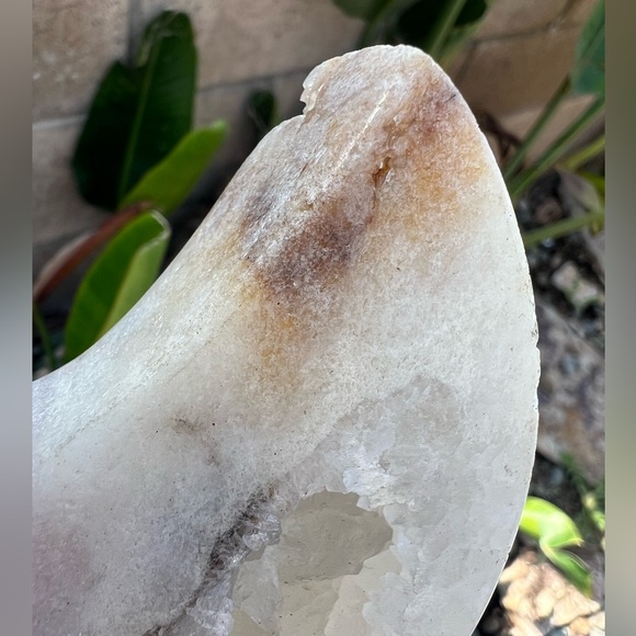 Pink Amethyst Quartz Crystal Druzy Moon with Portal - Picture 10 of 11